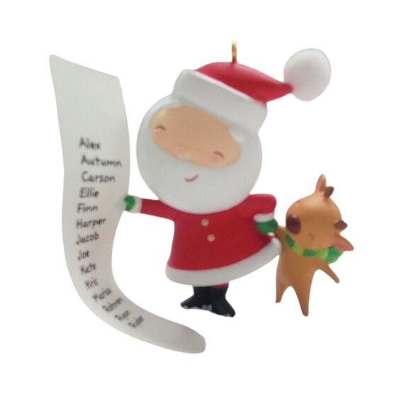 Hallmark Keepsake Kringle & Kris Christmas Tree Ornament 2014 #1 Checking List - Picture 4 of 12